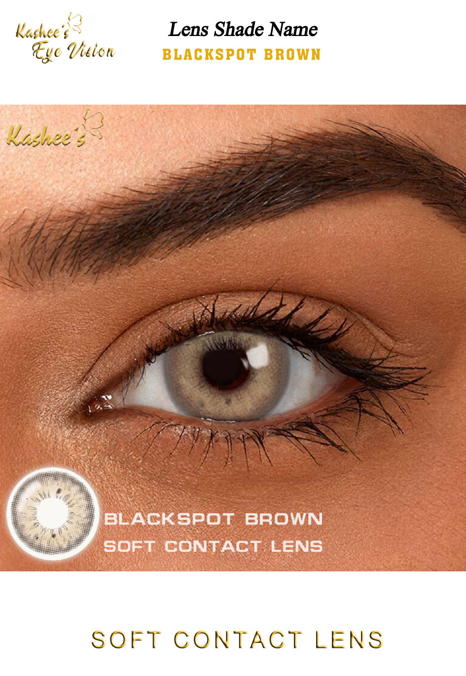 Kashees Lens Blackspot Brown
