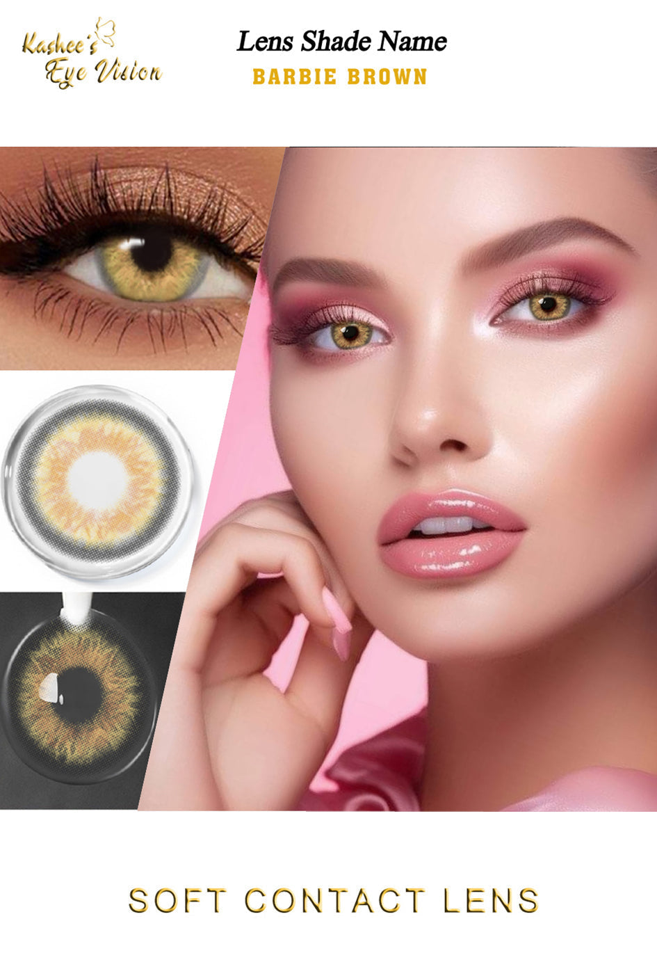 Kashees Lens Barbie Brown