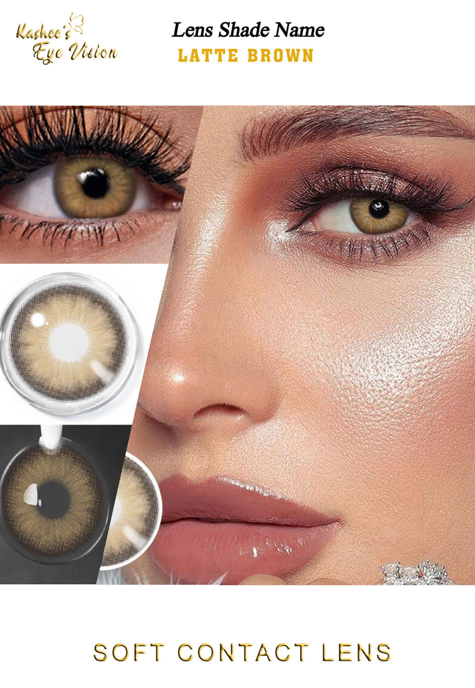 Kashees Lens Latte Brown