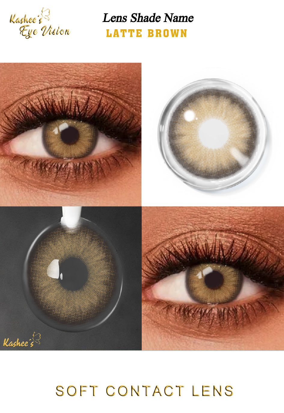 Kashees Lens Latte Brown