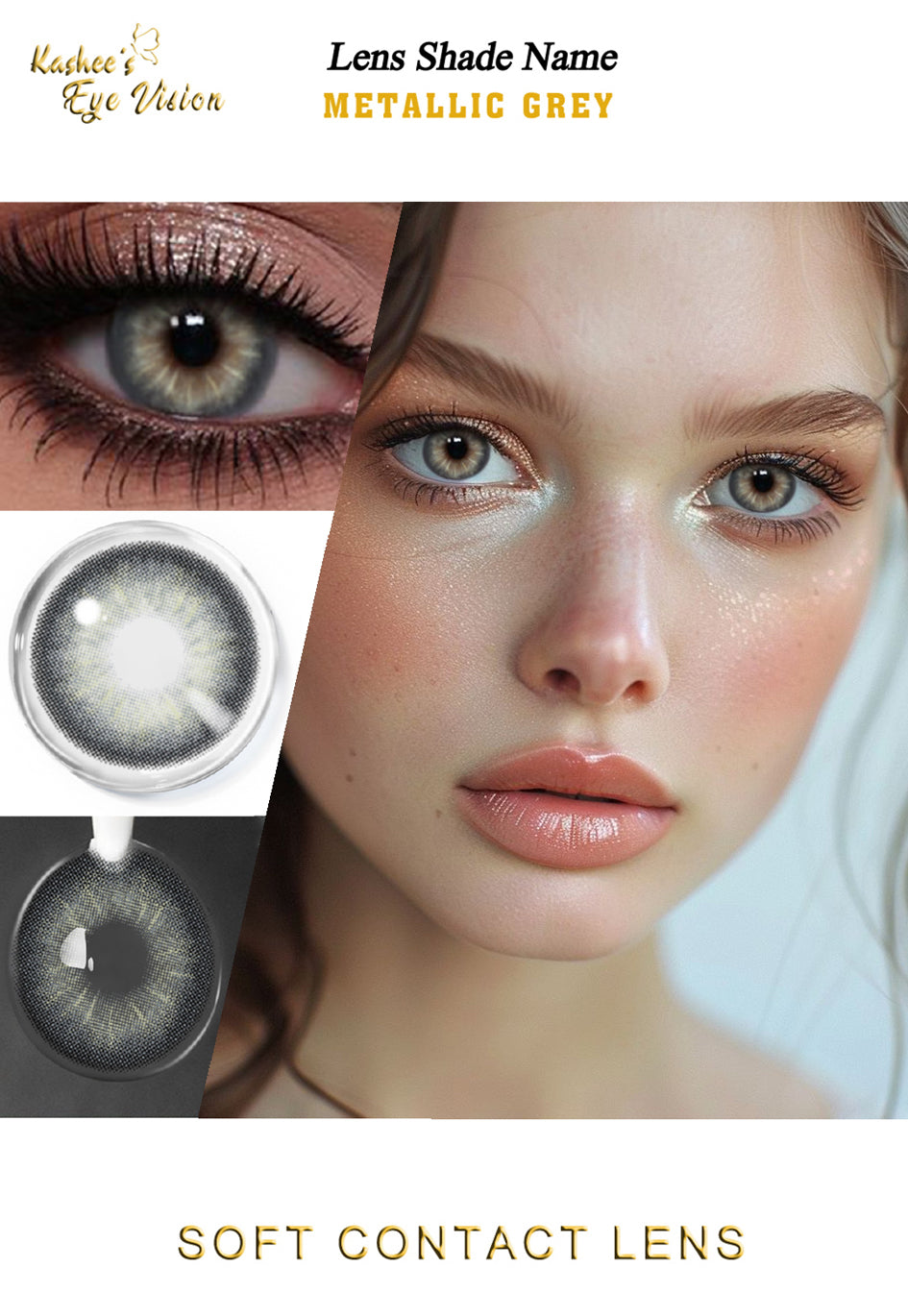 Kashees Lens Metallic Grey