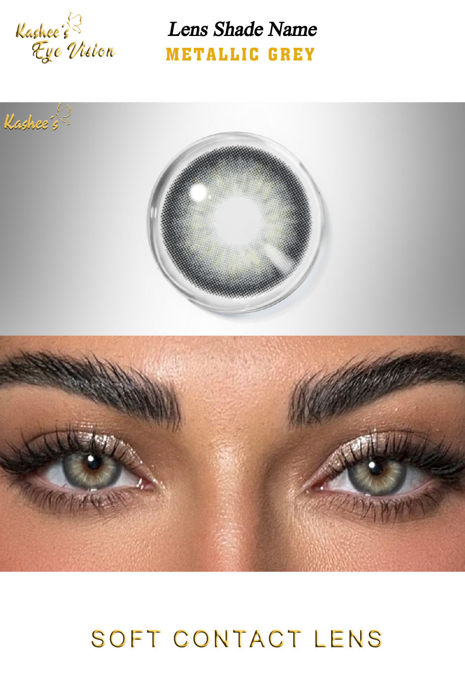 Kashees Lens Metallic Grey