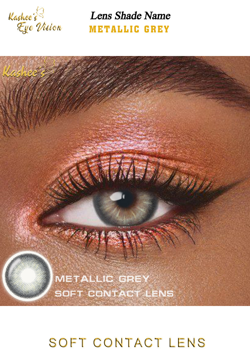 Kashees Lens Metallic Grey